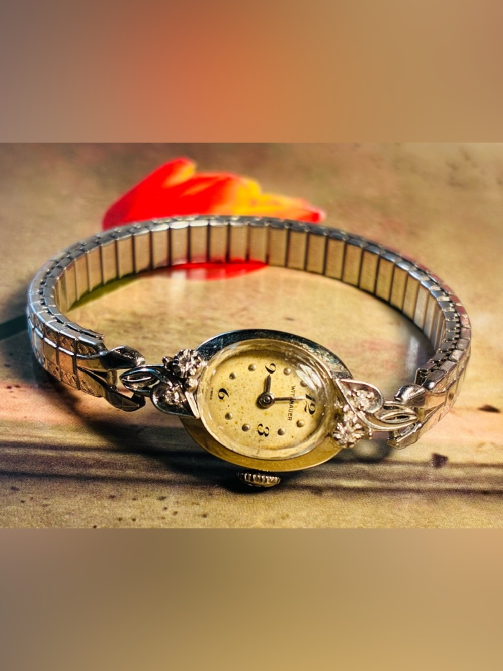 Vintage 14K Diamond Whittnauer Woman’s Watch